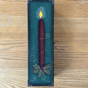 Nwt Vintage Crazy Mountain Imports Hinged Painted Christmas Box